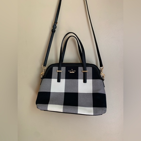 Kate Spade Cedar Street Plaid Maise Satchel purse shoulder bag